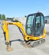 JCB 801.6 CTS 1.5 tonne rubber tracked mini excavator  Year: 2011 S/N: 1703963 Recorded Hours: