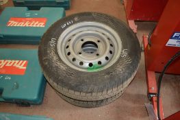 2 - 165 R13 trailer wheels & tyres