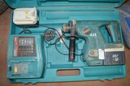 Makita 24v cordless rotary hammer drill c/w 2 batteries, charger & carry case E0006063