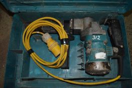 Makita 110v rotary hammer drill c/w carry case A591443