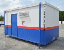 16 ft x 9 ft anti vandal 3+1 steel site toilet unit c/w keys NH77000033 **Please contact us on 01200