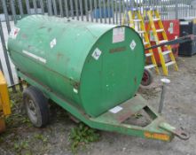 Trailer Engineering 950 litre site tow bunded fuel bowser c/w manual pump, delivery hose & nozzle