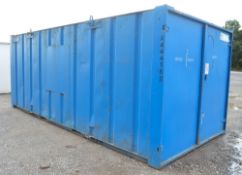 21 ft x 9 ft steel site store unit c/w keys A444182