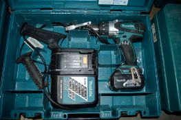 Makita 18v cordless drill c/w battery, charger & carry case A639540