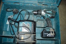 Makita 18v cordless drill c/w battery, charger & carry case A643986
