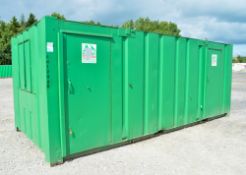 21 ft x 9 ft steel anti vandal site welfare unit comprising of: canteen area, toilet & generator