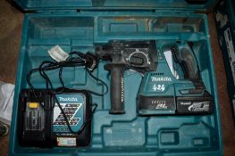 Makita 18v cordless hammer drill c/w battery, charger & carry case A638943