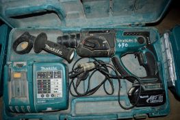 Makita 18v cordless hammer drill c/w battery, charger & carry case P46519