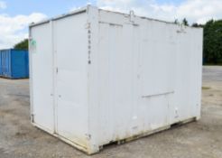 12 ft x 8 ft steel site store unit c/w keys A258216