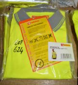 4 - Hi-Viz yellow polo shirts Size XL New & Unused
