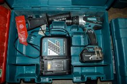 Makita 18v cordless drill c/w battery, charger & carry case A620772