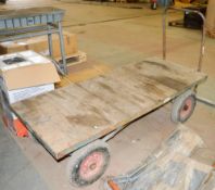 6 ft x 2.5 ft pneumatic tyred trolley