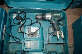 Makita 18v cordless drill c/w charger & carry case **No battery** P46017