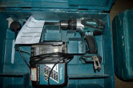 Makita 18v cordless drill c/w charger & carry case **No battery** A643998