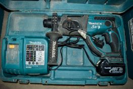 Makita 18v cordless hammer drill c/w battery, charger & carry case P46459