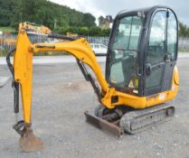 JCB 8016 1.5 tonne rubber tracked mini excavator Year: 2012 S/N: 1703995 Recorded hours: 1757 blade,