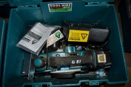 Makita 18v planer c/w battery, charger & carry case A638945
