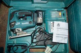 Makita 18v cordless jigsaw c/w battery, charger & carry case P45967