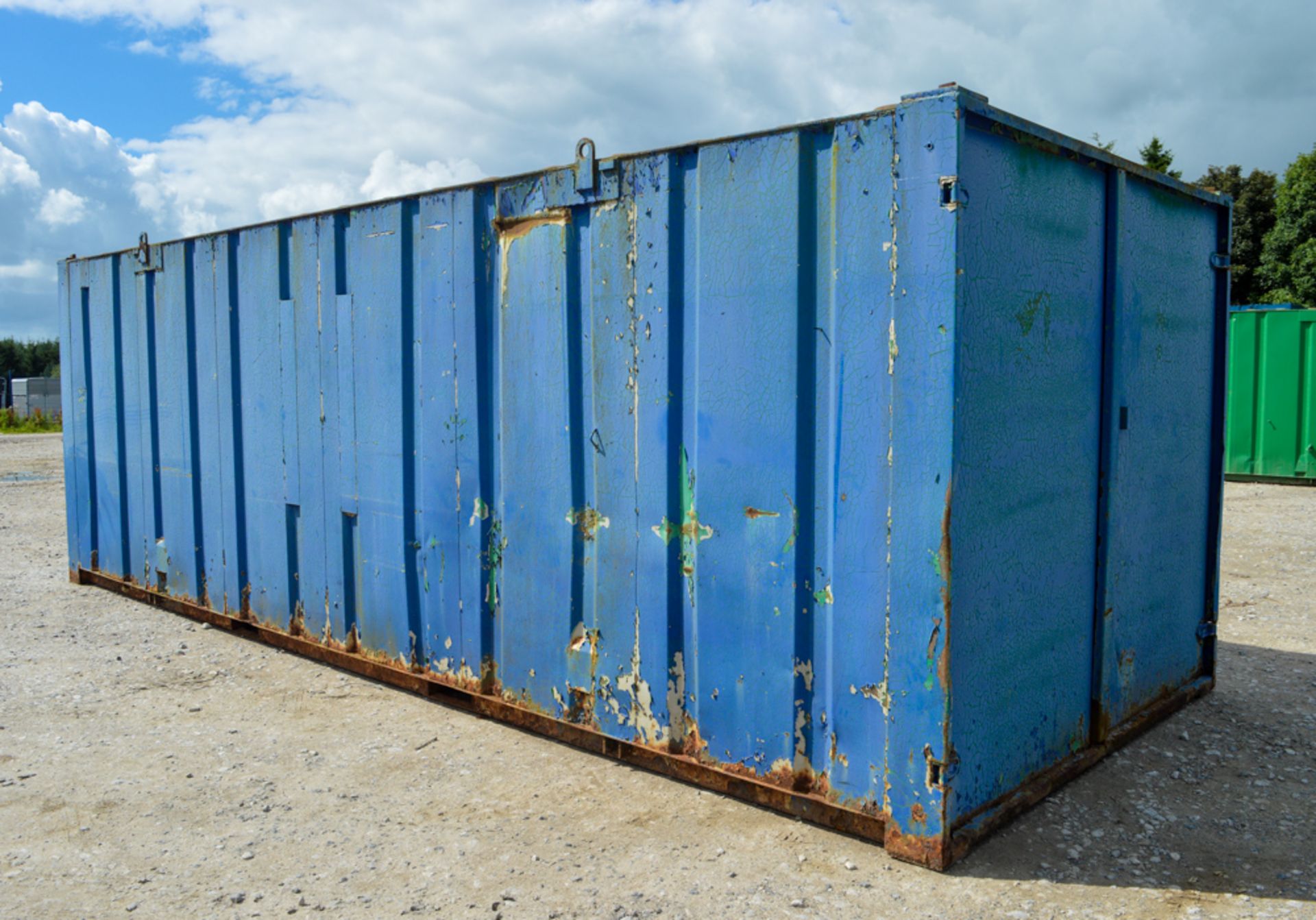 21 ft x 9 ft steel site store unit **No keys & doors locked** A236184