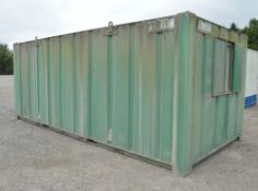 21 ft x 9 ft steel anti vandal site office unit c/w keys A412813