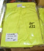 2 pairs of Hi-Viz yellow work trousers Size 48 New & Unused