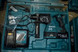 Makita 18v cordless hammer drill c/w battery, charger & carry case A643980