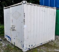 10 ft x 8 ft steel site store unit BB7850 ** No keys padlock type lock **