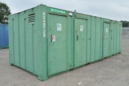 24 ft x 9 ft steel anti vandal site welfare unit comprising of canteen area, toilet, drying room &