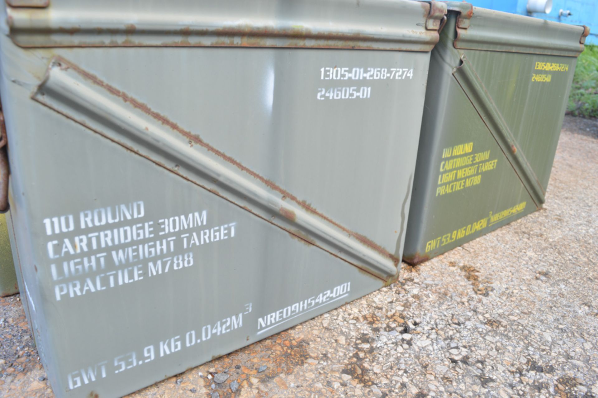 5 - Ex MOD ammunition tins  Approximately 480mm x 370mm x 240mm - Bild 4 aus 6