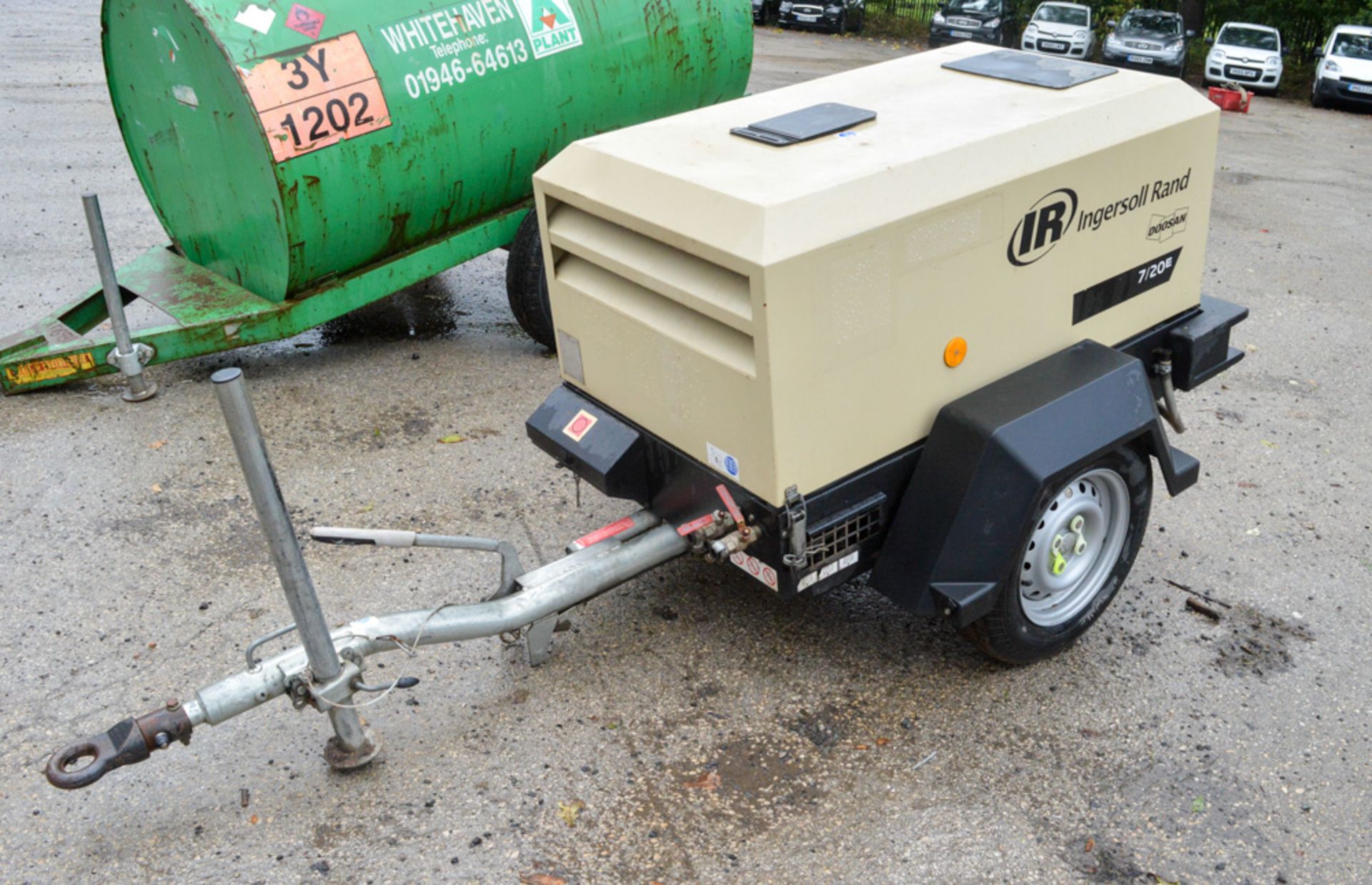 Ingersoll Rand 7/20E diesel driven mobile air compressor/generator Year: 2010 S/N: 122809 Recorded - Image 2 of 5