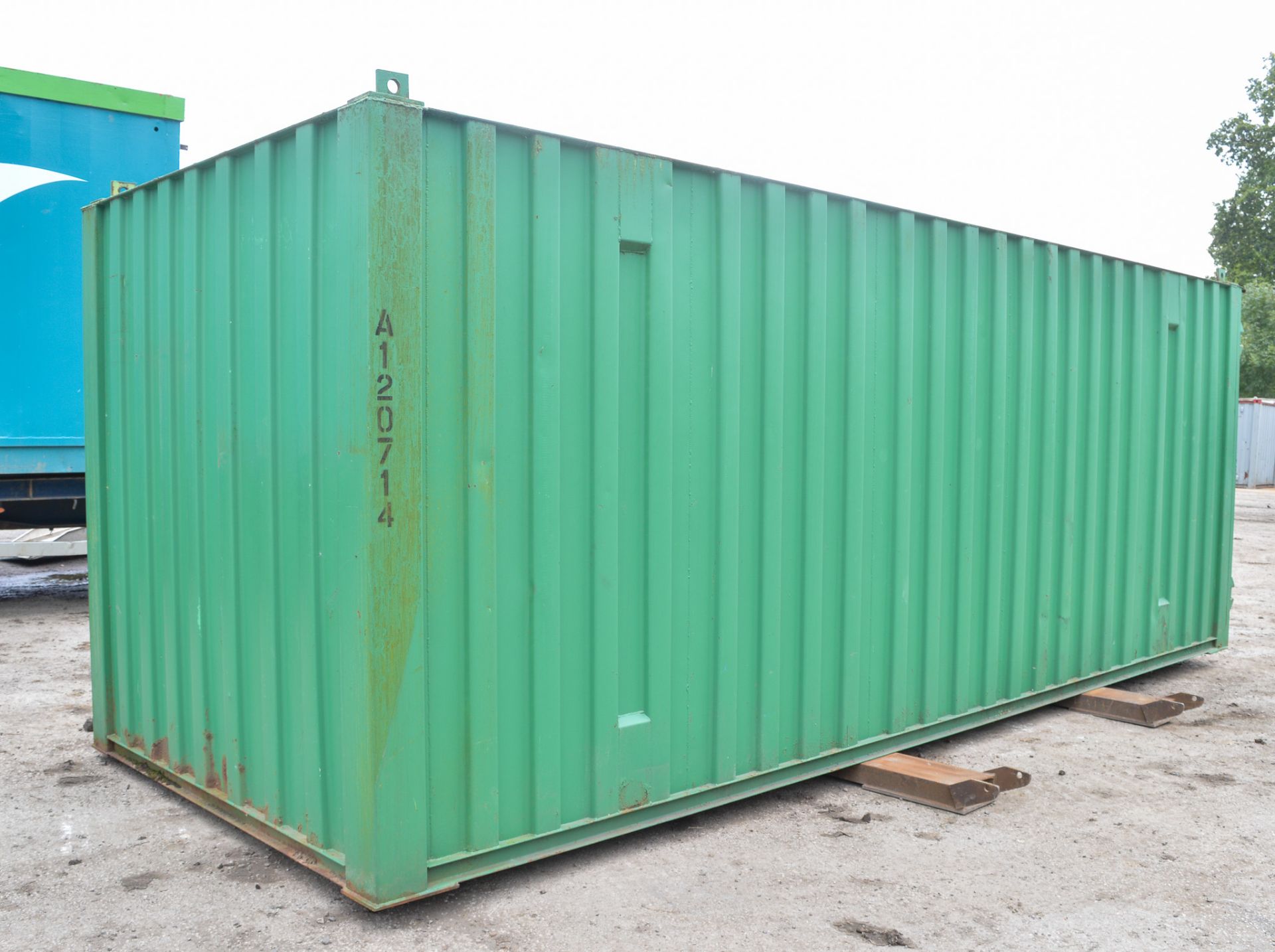 20 ft x 8 ft steel site store unit c/w keys A120714 - Image 2 of 5