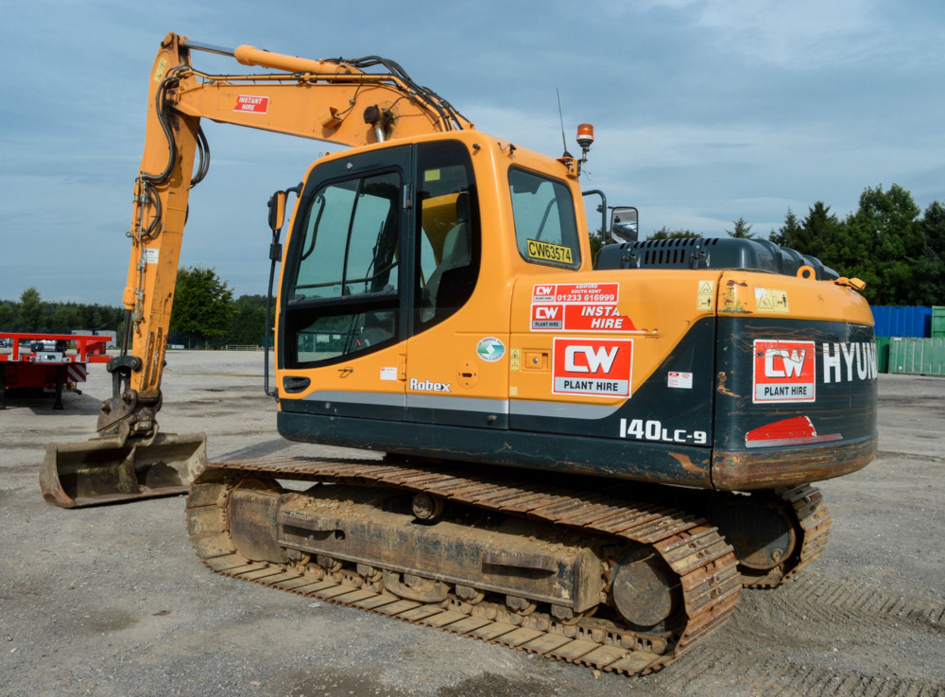 Hyundai Robex 140 LC-9 14 tonne steel tracked excavator Year: 2013 S/N: 0000784 Recorded Hours: 3471 - Image 2 of 12