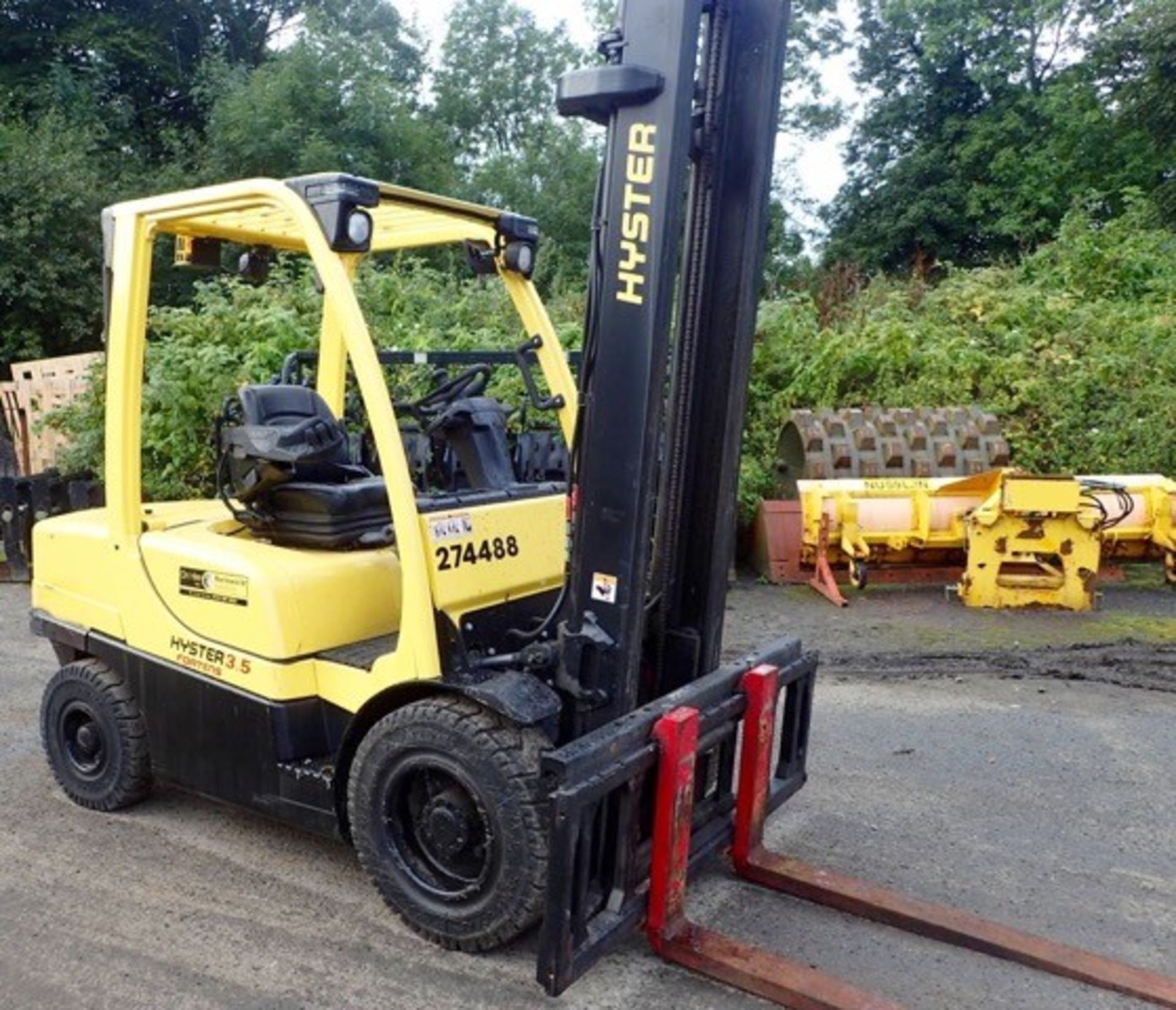 Hyster H3.5 3.5 tonne diesel driven fork lift truck Year: 2012 S/N: L177B36176K Recorded Hours: - Image 4 of 10