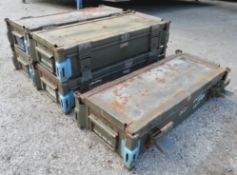 5 - Ex MOD ammunition tins Approximately 740mm x 300mm 180mm