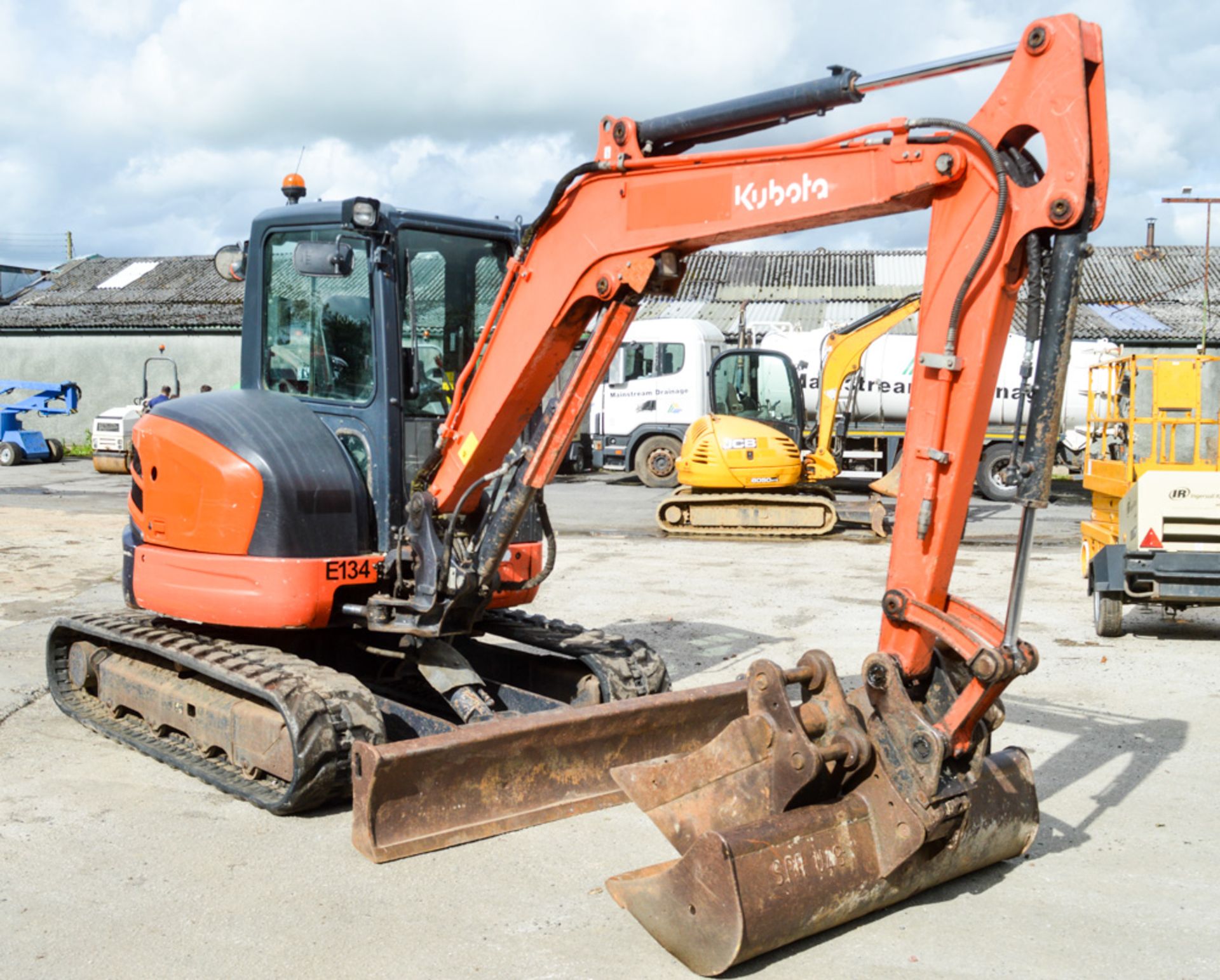 Kubota U48-4 4.8 tonne rubber tracked mini excavator Year: 2012 S/N: 50891 Recorded Hours: 3616 - Image 4 of 14