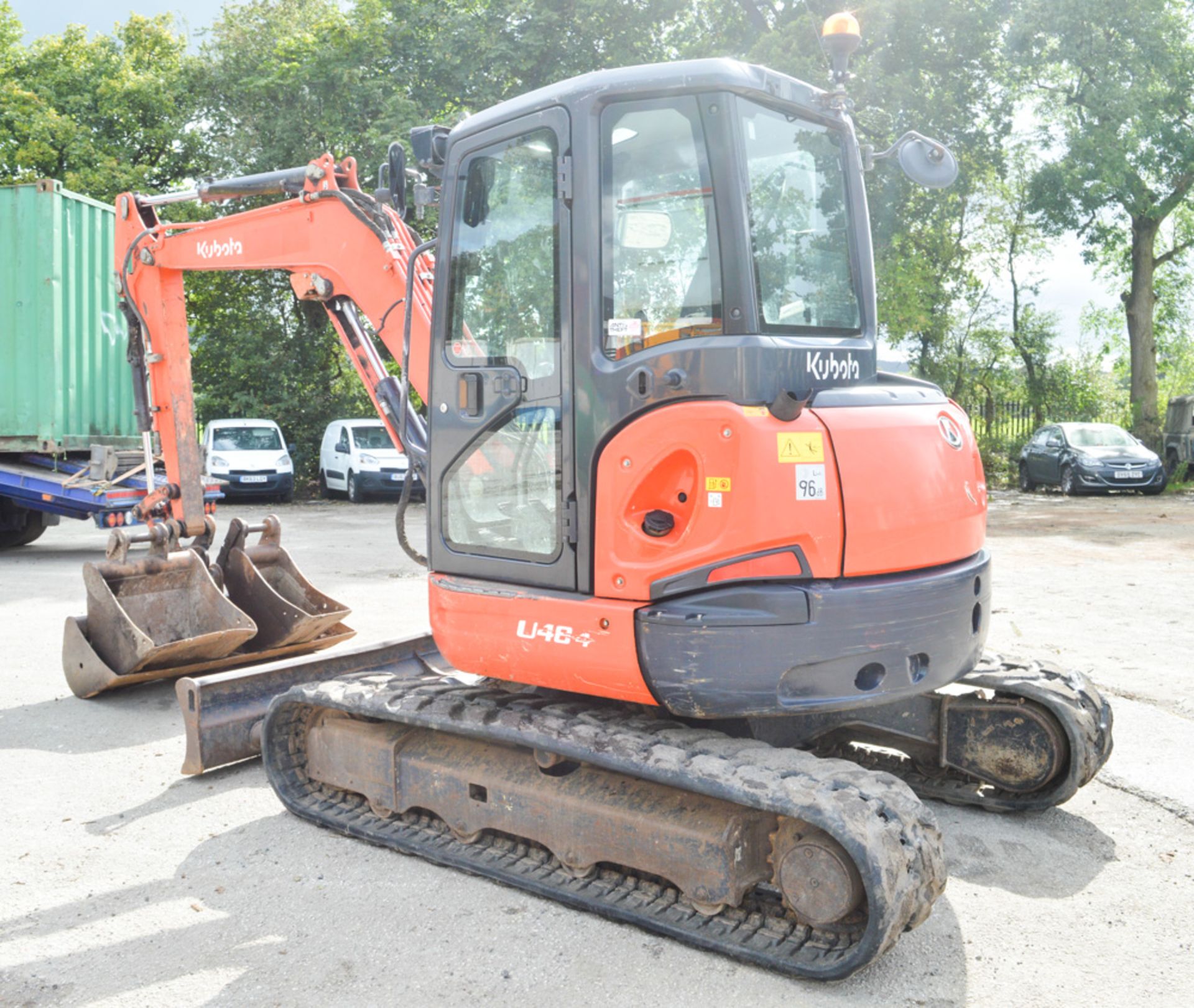Kubota U48-4 4.8 tonne rubber tracked mini excavator Year: 2012 S/N: 50891 Recorded Hours: 3616 - Image 2 of 14