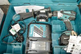 Makita 18v cordless hammer drill c/w 2 batteries, charger & carry case A636257