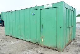 21 ft x 9 ft steel anti vandal site office unit c/w keys A407107