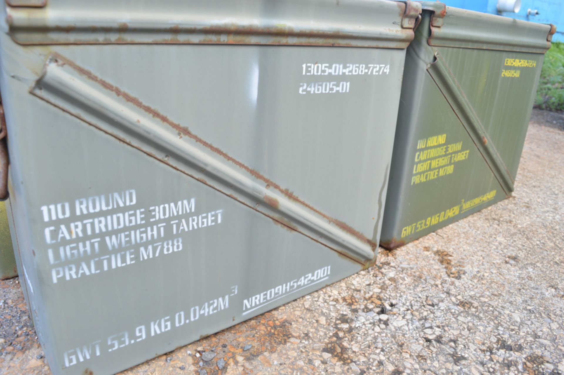 5 - Ex MOD ammunition tins  Approximately 480mm x 370mm x 240mm - Image 4 of 6