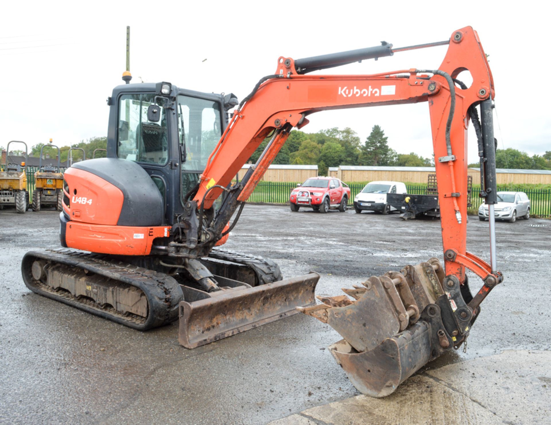 Kubota U48-4 4.8 tonne rubber tracked mini excavator Year: 2012 S/N: 51147 Recorded Hours: 3174 - Bild 4 aus 12