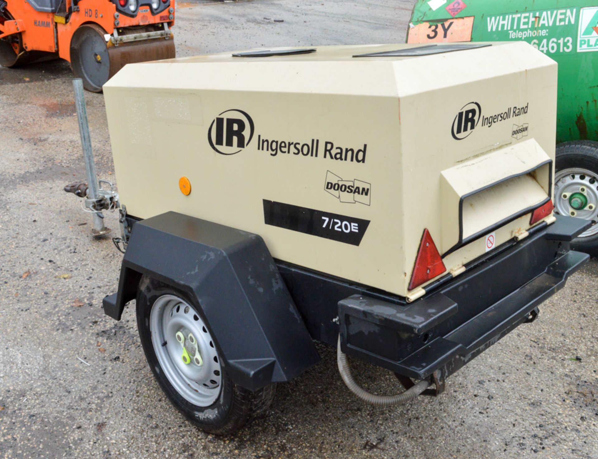 Ingersoll Rand 7/20E diesel driven mobile air compressor/generator Year: 2010 S/N: 122809 Recorded - Image 3 of 5