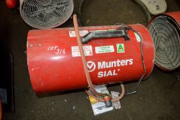 Munters 110v gas fired space heater A576966