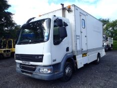 DAF 45.180 10 tonne welfare unit box van Registration Number: BX09 FZH Date of Registration: 01/06/