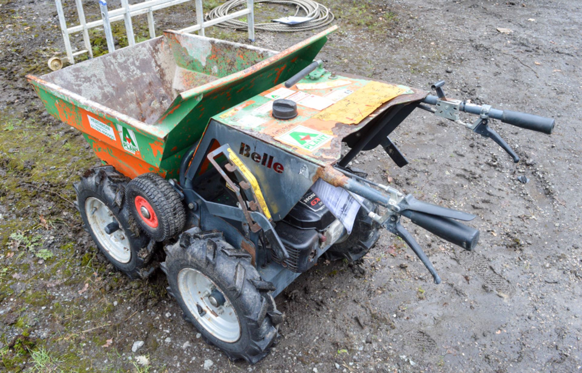 Belle BMD01 petrol driven power barrow Year: 2010 S/N: 143804 A539641 - Image 3 of 5