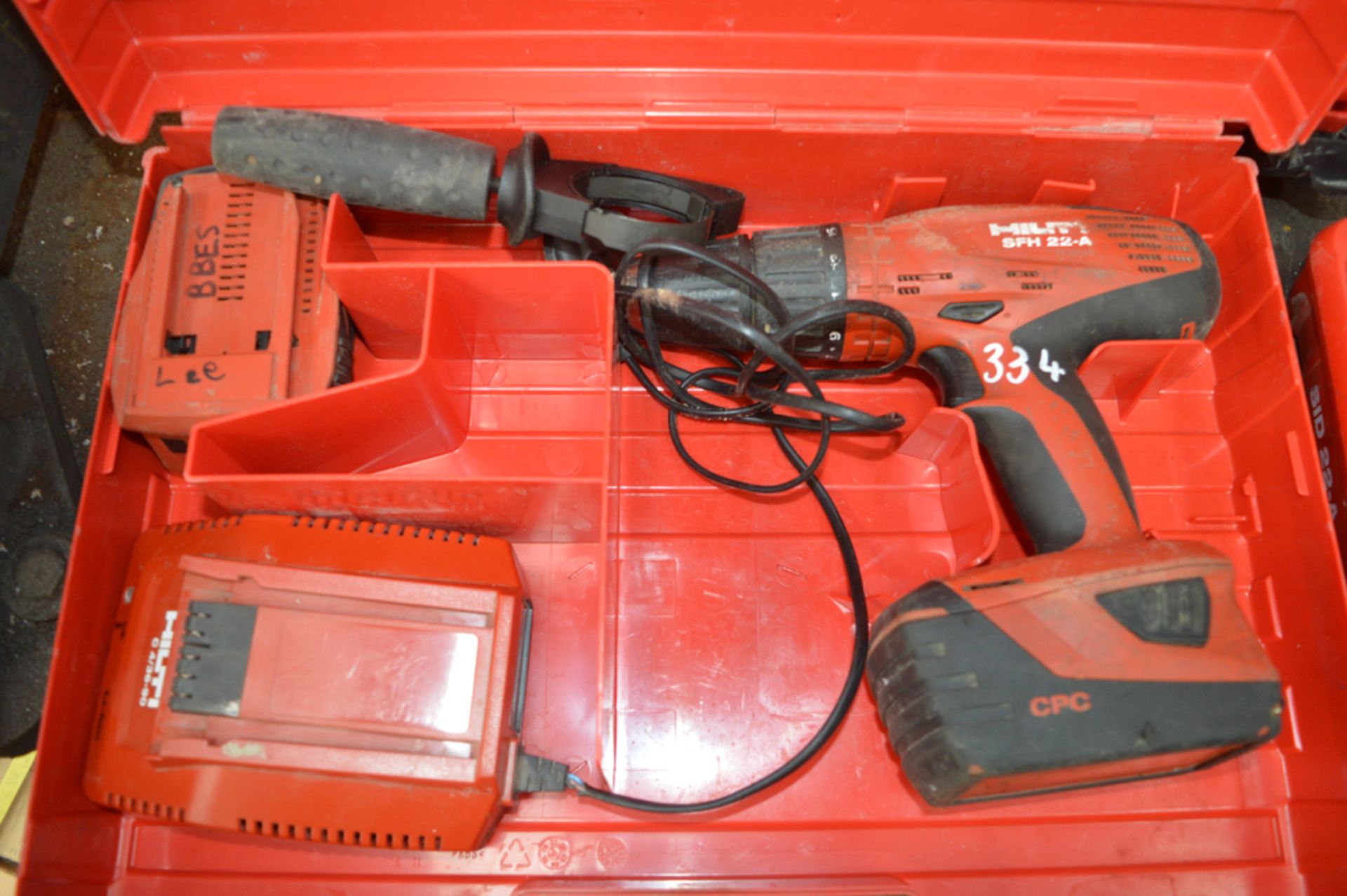 Hilti SFH 22-A cordless drill c/w 2 batteries, charger & carry case 767H