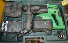 Hitachi 24v SDS hammer drill c/w 2 batteries, charger & carry case A619031