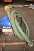 Petrol driven water pump c/w hoses