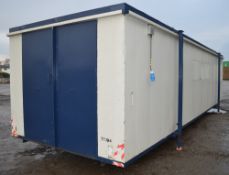 32 ft x 10 ft steel store unit  comprising of: store & office c/w keys 77304