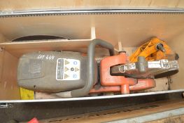 Husqvarna K1260 rail petrol driven cut off saw c/w Husqvarna RA10 saw clamp & carry box A571206