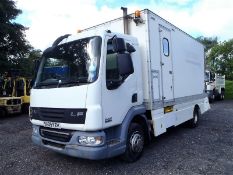 DAF LF45.150 cable winch box welfare unit van Registration Number: BX09 FZH Date of Registration: